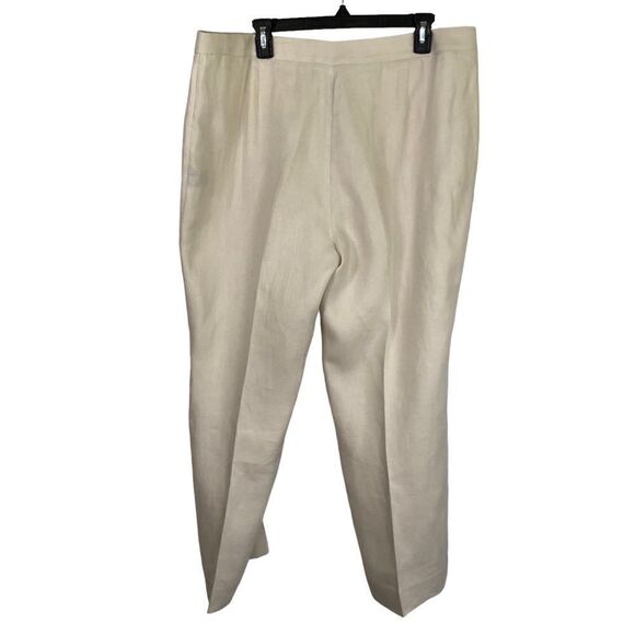 Lafayette 148 New York Linen Barrow Pants TanSize 14 - Picture 5 of 12